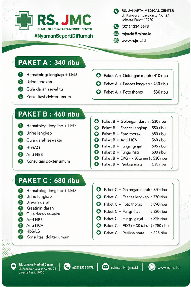 Poster MCU Baby Sitter, Driver, dan Care Giver RS JMC, lembar kedua.