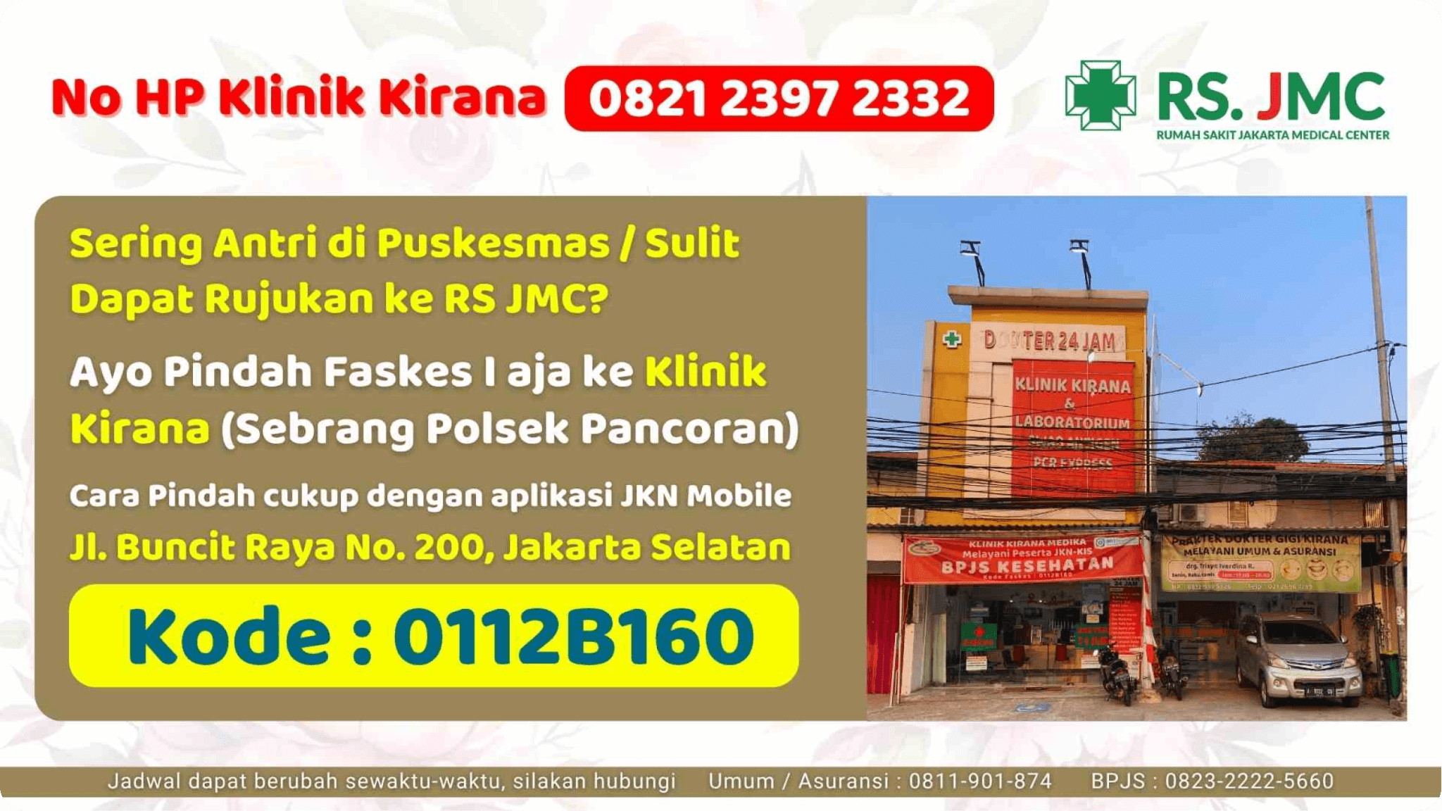 Poster informasi Klinik Kirana